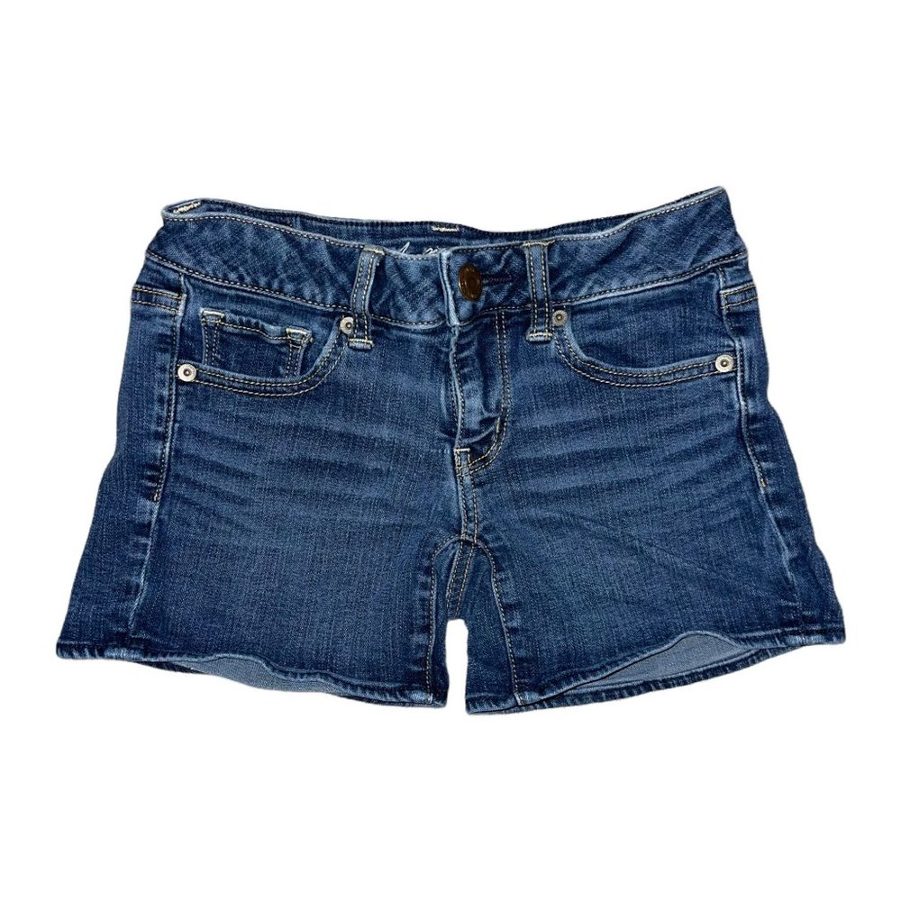 American Eagle AEO Medium Wash Pockets Shorts Womens 2